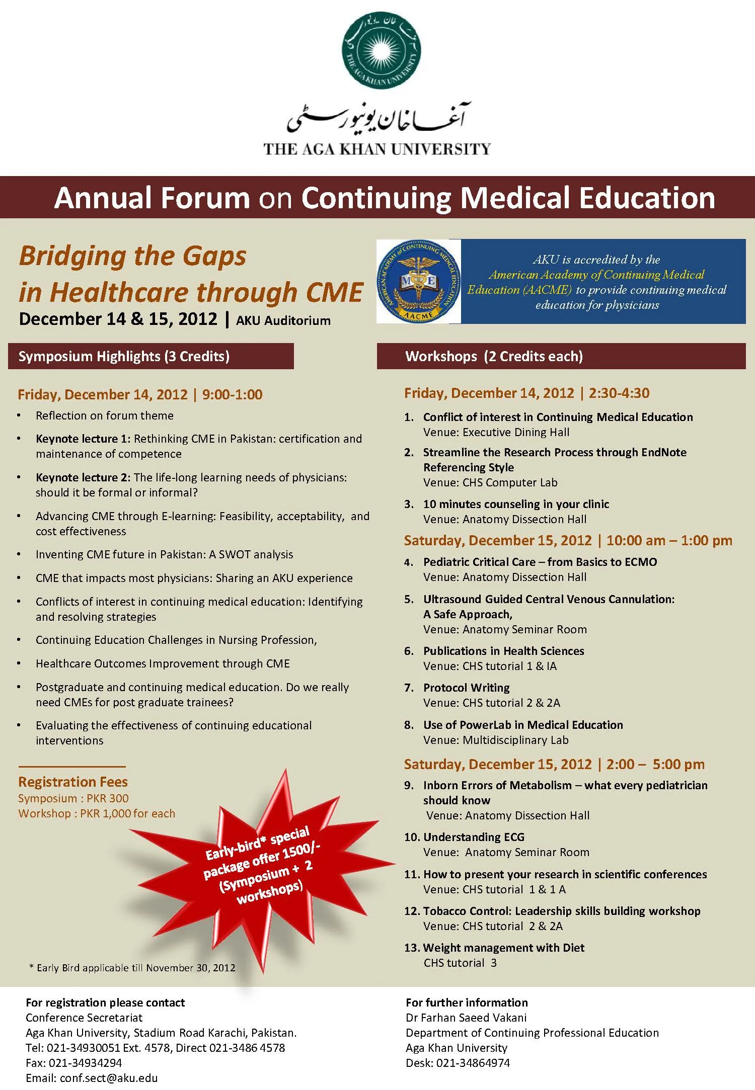 AKU Annual Forum On Continuing Medical Education